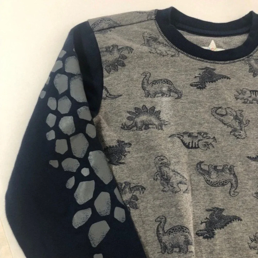 365 KIDS GARANIMALS Boys Blue Dinosaur T-rex Shirt Stegosaurus Size 7‎